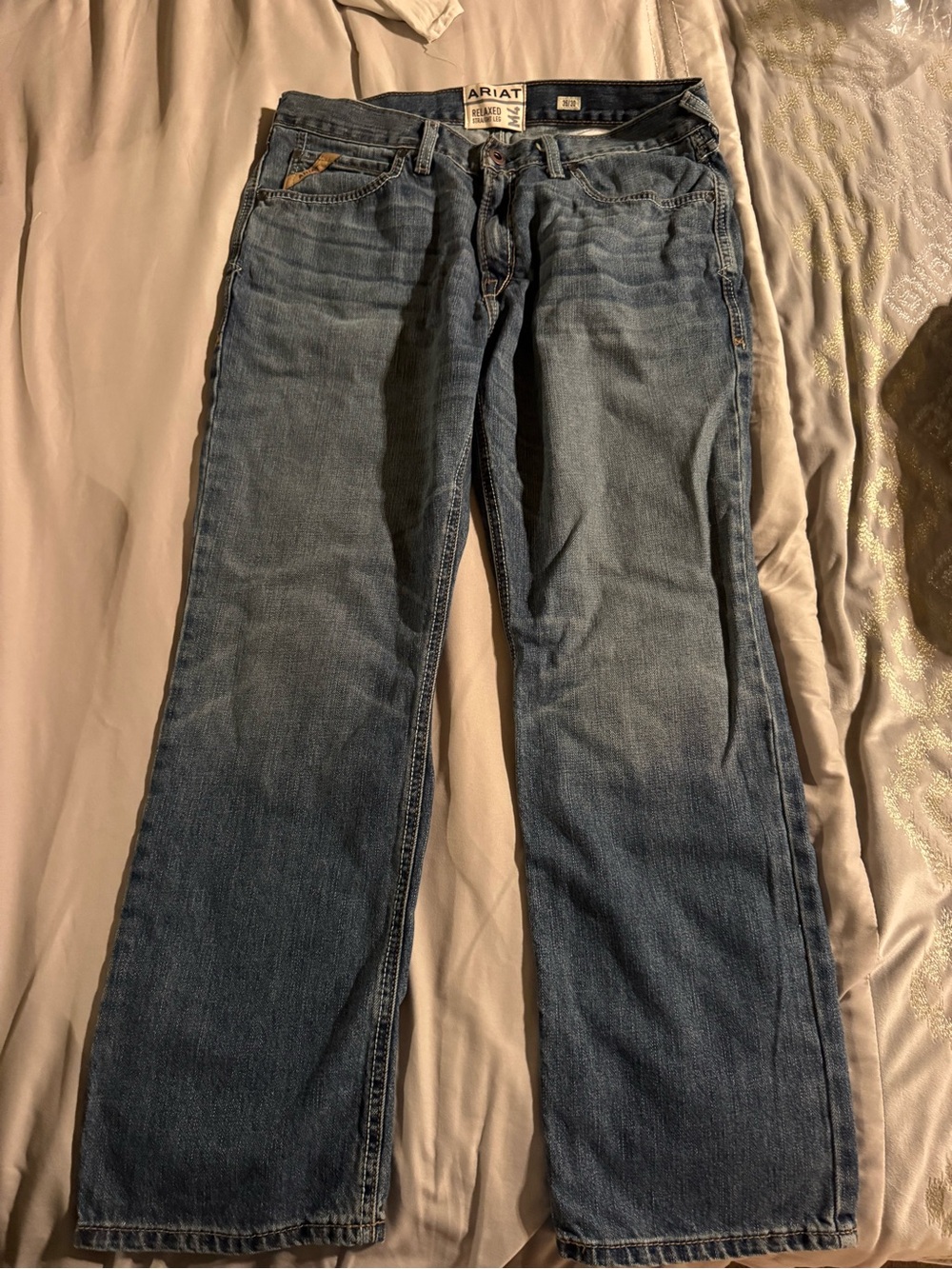 Ariat Men's Medium Blue Relaxed Straight Jeans